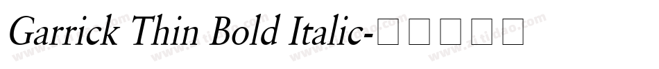 Garrick Thin Bold Italic字体转换